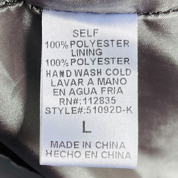 Altar’s State Dress Silver Gray Beaded Neck Detail Size Large - Picture 9 of 9